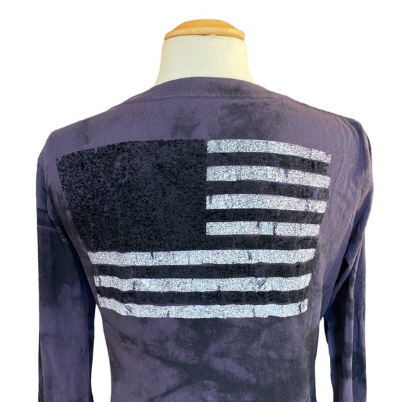 Archaic by Affliction Free Air Y2K Tattoo Graphic Eagle US Flag Grunge Top-L - Picture 10 of 15